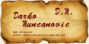 Darko Munćanović vizit kartica
